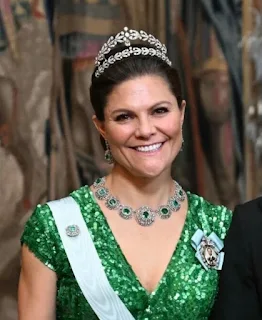 Crown Princess Victoria of Sweden at the Royal Banquet for Nobel Laureates