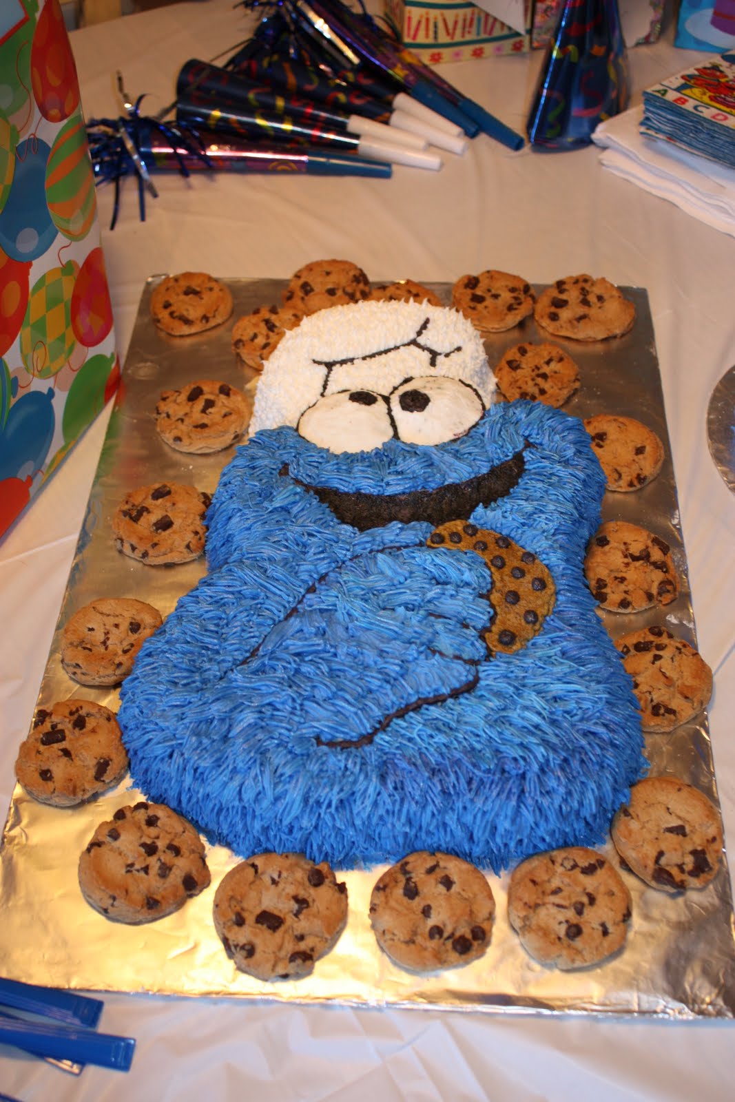 monster cake balls Cookie Monster Cake and HUGE Smash Cookie Cake