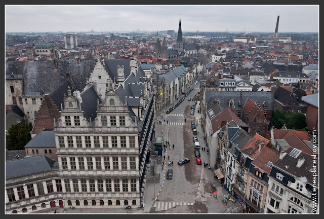 Vistas de Gante desde Torre Belfort Gante