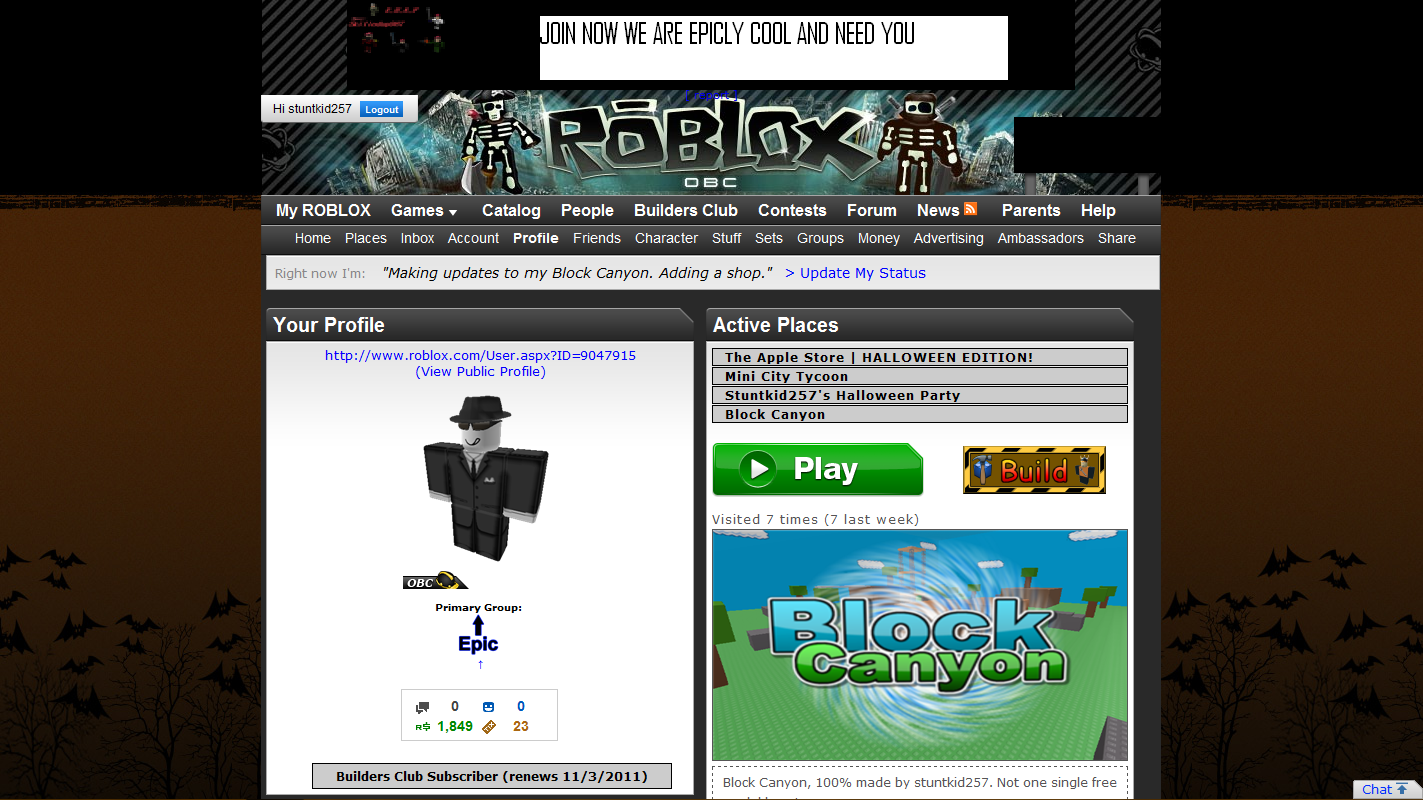 New Halloween Background On The Roblox Website Post By Stuntkid257 The Current Roblox News - roblox profile picture background