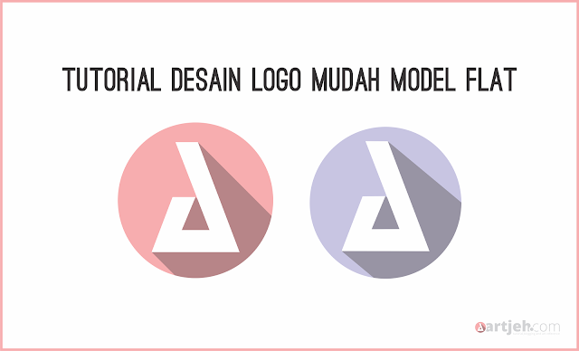 Tutorial desain logo, logo model flat, logo design tutorial