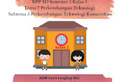 RPP SD Semester 2 Kelas 3 Tema 7 Perkembangan Teknologi Subtema 3 Perkembangan Teknologi Komunikasi -ADM Guru Lengkap RGI