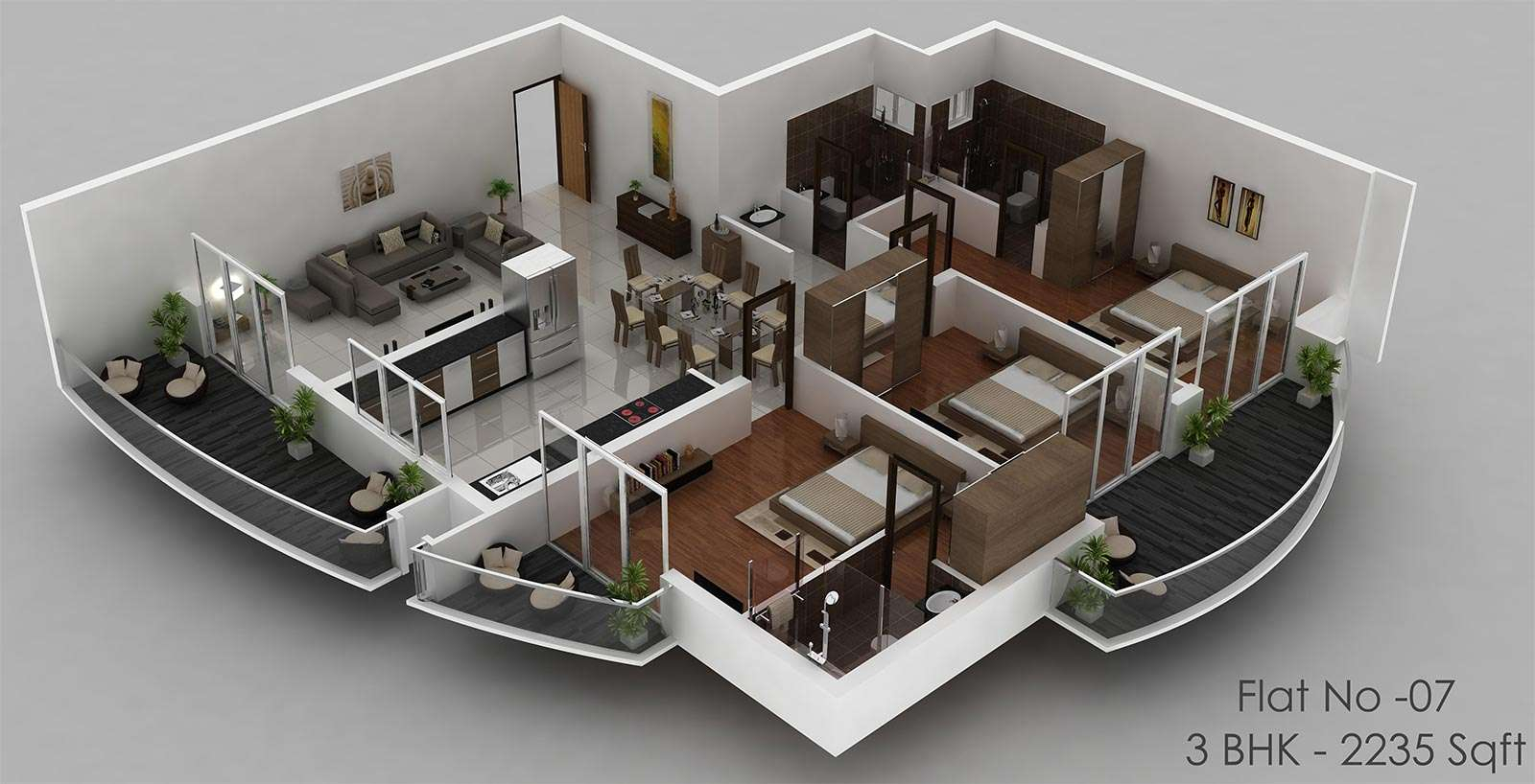 30 Modern 3D Floor Plans Help You To Make Your Dream Home | Engineering