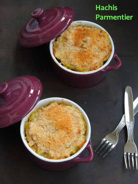 Hachis Parmentier with vegetable and kidney beans