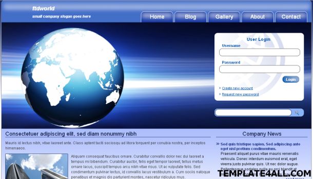 FtdWorld Business Blue CSS Template