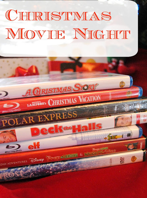 Christmas Movie Night ideas at FizzyParty.com 