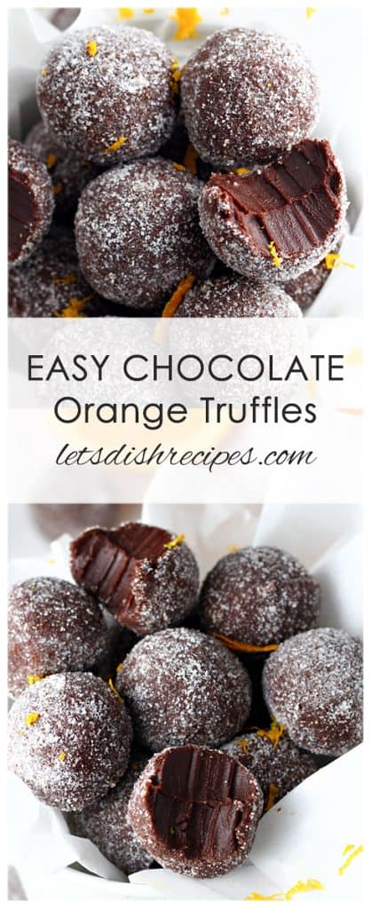 Dark chocolate and orange oil combine in these rich decadent truffles. With only four ingredients, you won't believe how easy they are to make!