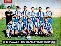 C. D. MÁLAGA - Málaga, España - Temporada 1967-68 - Catalá, Arias, Martínez, Chuzo, Ben Barek y Vallejo; Benítez, Migueli, Wanderley, Berruezo y Otiñano - El C. D. MÁLAGA se clasificó 10º en la Liga de 1ª División, con Ernesto Pons y Otto Bumbel de entrenadores