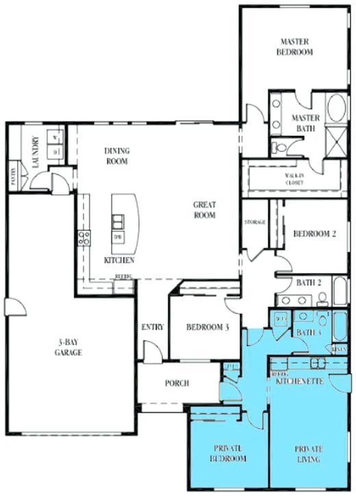 13 Lovely Multigenerational House Plans with Two Kitchens | Multigenerational house plans ...