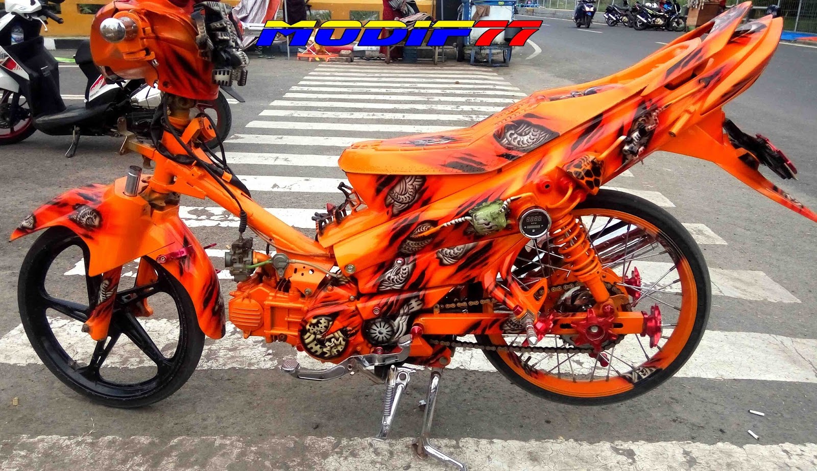 Koleksi Modifikasi Motor Jupiter Z Warna Orange Terlengkap Pojok