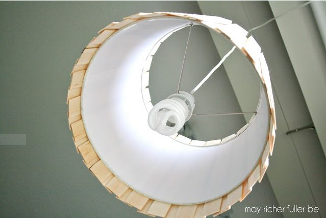 Wood Shim Pendant Light