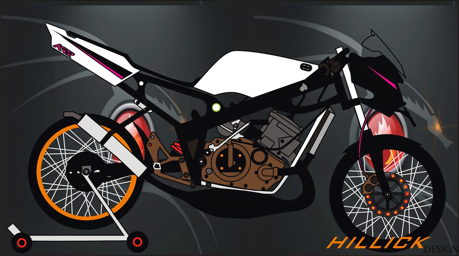 Koleksi Menggambar Karikatur Motor Ninja
