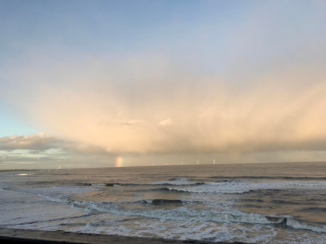 sea at whitley bay beach