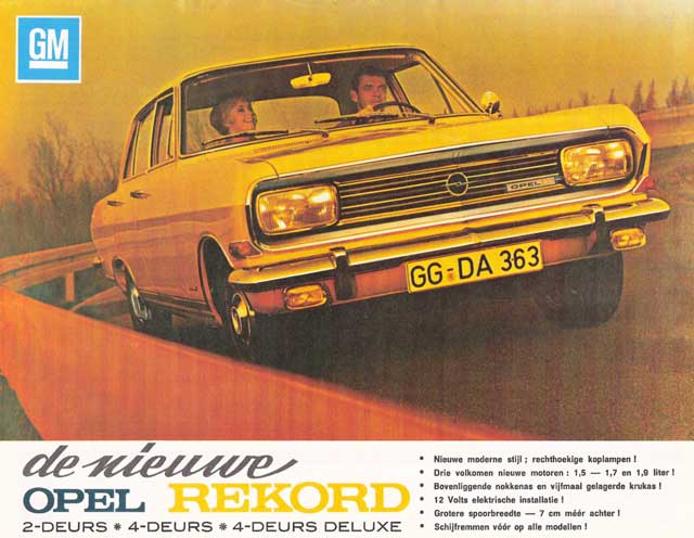 Opel Rekord B The B Rekord was very similar to the A model 