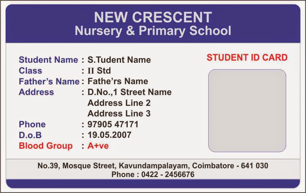 Nursery School ID Card Template - 04