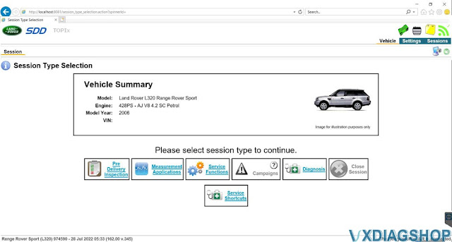 Land Rover L320 06 Configure Ride Control Module by VXDIAG SDD 1