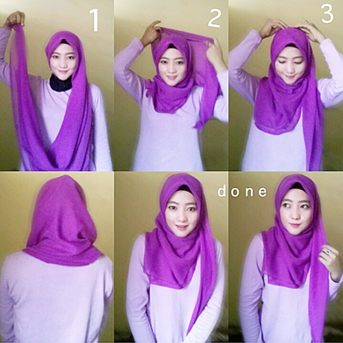 Model Jilbab Modern Untuk Wajah Oval