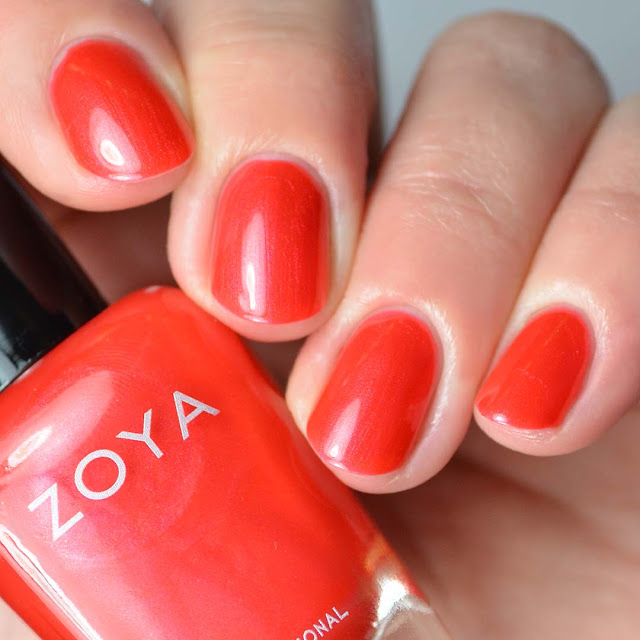 hot coral nail polish