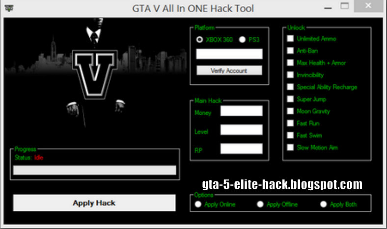 Gta 5 Hack (Money, Level and RP) Xbox &amp; PS3 - No Survey ...