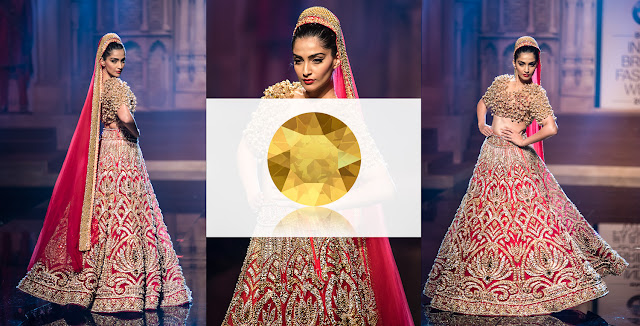 Swarovski Crystal Metallic Sunshine Abu Sandeep, Sonam Kapoor