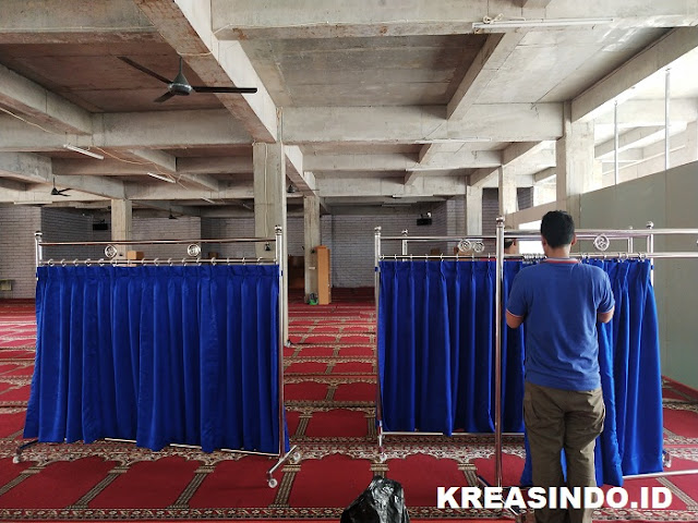 Hijab Masjid Stainless pesanan Yayasan Alwildan Rura Acedemy di Serpong Tangerang Selatan