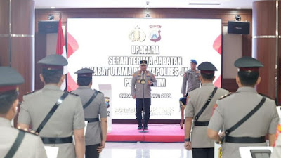 Kapolda Jawa Timur Irjen Pol Dr. Toni Harmanto,M.H pimpin serah terima jabatan (Sertijab)