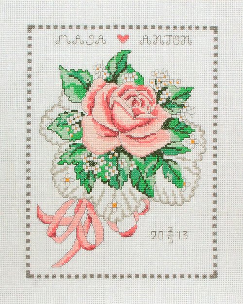 Brides Bouquet in Anchor  - Free Cross Stitch Pattern