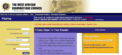 2013 MAY/JUNE WAEC RESULT RELEASED