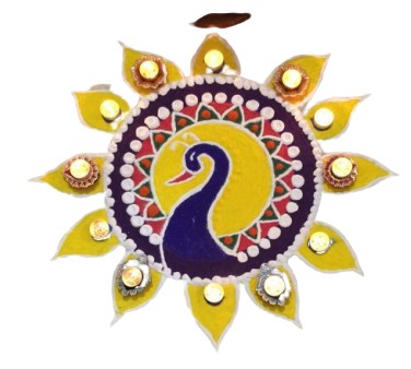 simple rangoli designs of peacock