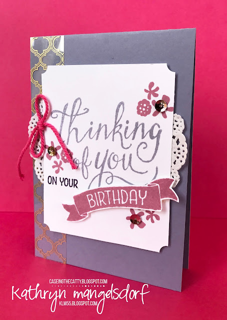 Stampin' Up! Hostess Set, Time of Year, Birthday Card created by Kathryn Mangelsdorf