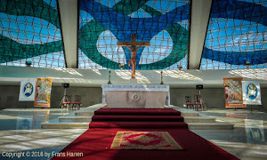 Altar and cross in the Cathedral of Brasília