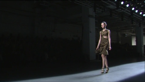 Olive cut dress at Prabal Gurung Fall 2013 Collection