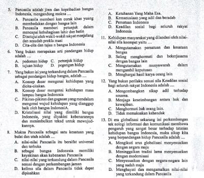 contoh soal latihan Soal PAS UAS PPKn Kelas 8 Semester 1 Kurikulum 2013 Revisi 2018