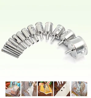 Diamond Saw Hole Set Drill Bit 3-42mm Marble Glass Cutter Round Craft Bottle Cut Hown store