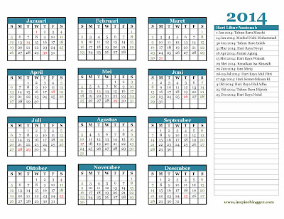 Download Kalender 2014 Format Coreldraw X5 X6 CDR