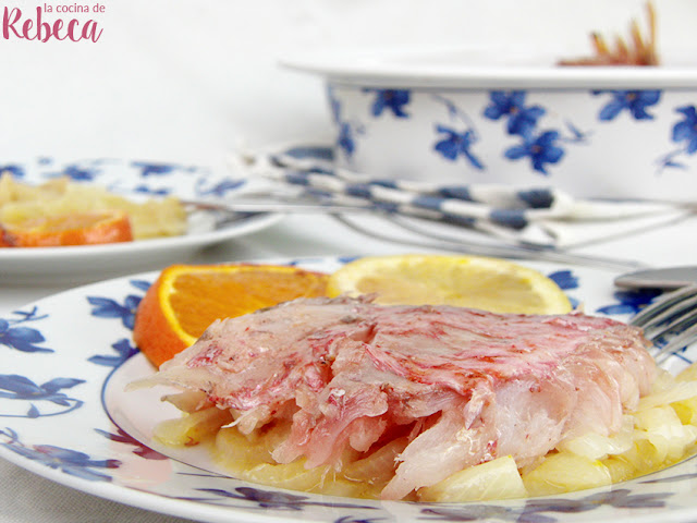 Salmonetes al horno en salsa de cítricos