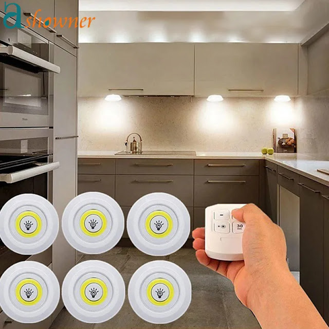 3W Super Bright Under Cabinet LED Wireless Light With Remote Control