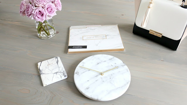 Marble Decor, Marble Clock, Home Goods Marble, Threshold Marble Clock, Marble desk decor, Marble Office Decor