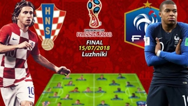 بث مباشر حصريا لمباراة كرواتيا ضد فرنسا كاس العالم 2018
