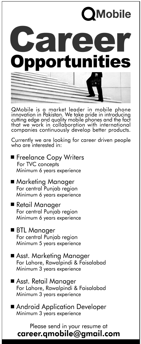 Jobs in  Q Mobile 