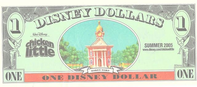 Chicken Little Summer 2005 Disney Dollar Walt Disney World