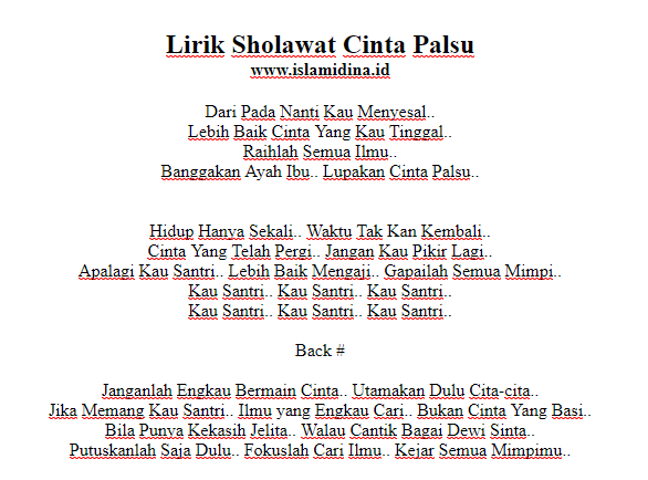 lirik sholawat cinta palsu gus azmi