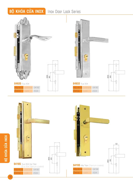 Catalogue sản phẩm khóa Việt Tiệp 