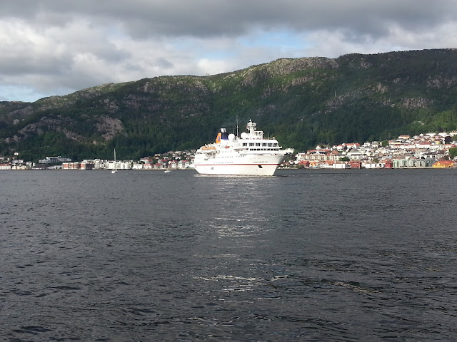 Luxury expedition cruise ship MS Hanseatic in Bergen, Norway; Hapag-Lloyd