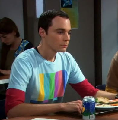 Sheldon's TV Color Bars T Shirt from big bang theory