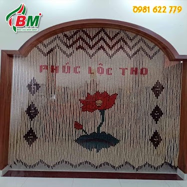 Rèm hạt gỗ phúc lộc thọ phong thủy đẹp tại bình phước.