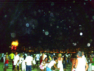 A festa do reveillon no Guarujá