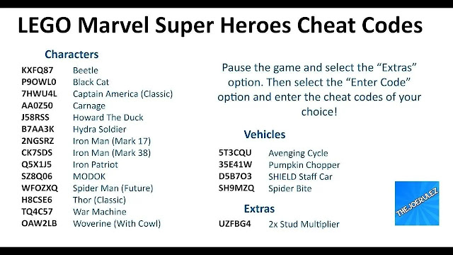 Cheat Lego Marvel PS3