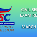 Civil Service Exam Results March 2022: CAR