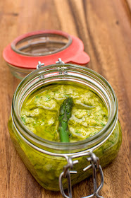 Asparagus pesto in jar